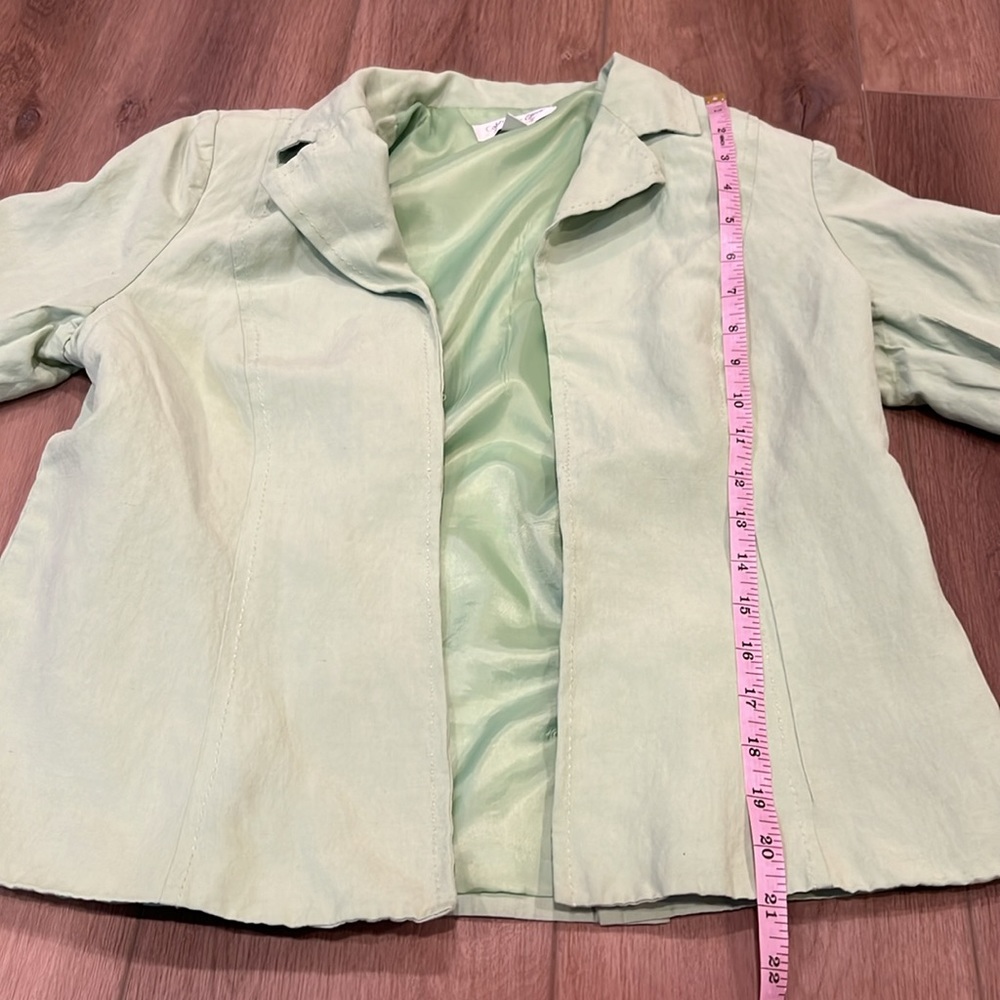 Coldwater Creek Seafoam Green Business Jacket Petite Small Office - Picture 7 of 11